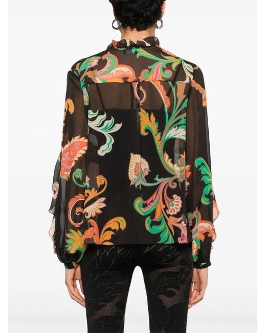 Etro シルクブラウス Black