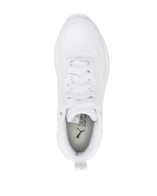 PUMA White Cilia Tonal Sneakers