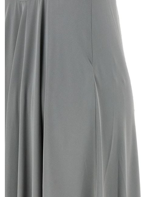 Eres White Sculptural Bead-Embellished Maxi Dress