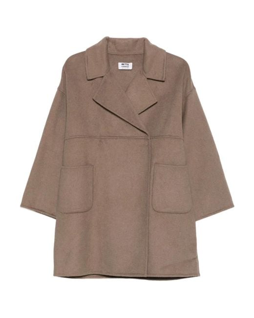 Abrigo con bolsillo de parche Betta Corradi de color Brown