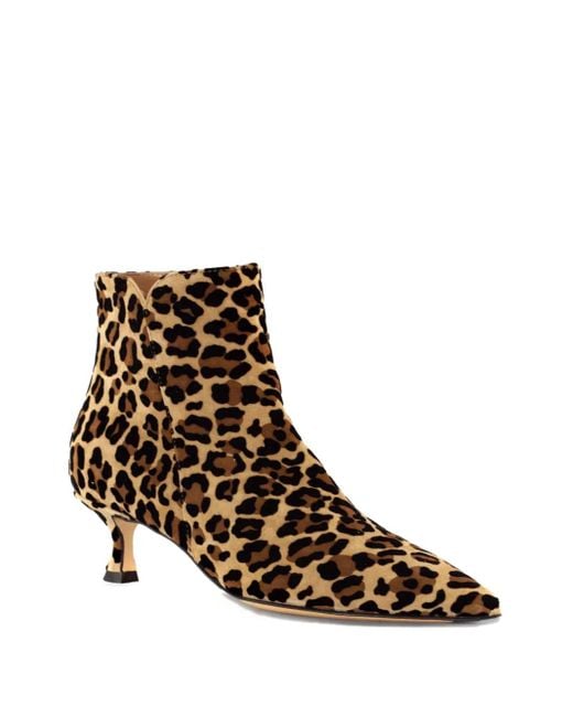 Mara Bini Brown 50Mm Leopard-Print Ankle Boots