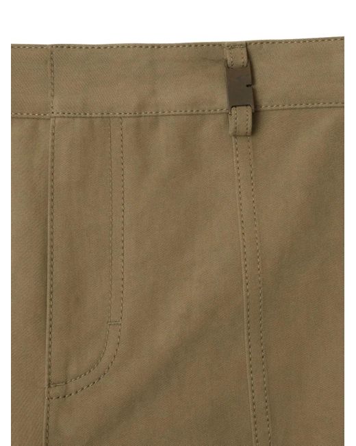 Burberry Broek Met Wijde Pijpen En Geruite Afwerking in het Natural