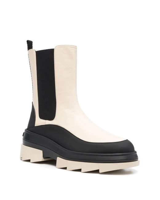 Stuart Weitzman Black Split-Sole Chunky Boots