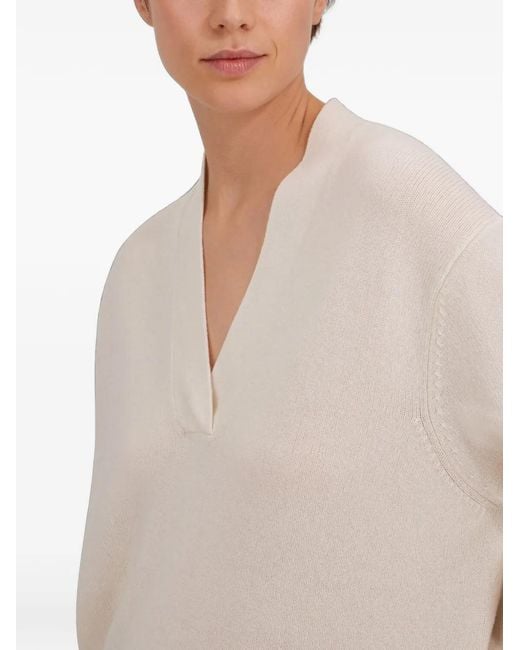 Pull En Cachemire En Point De Jersey Herno en coloris White