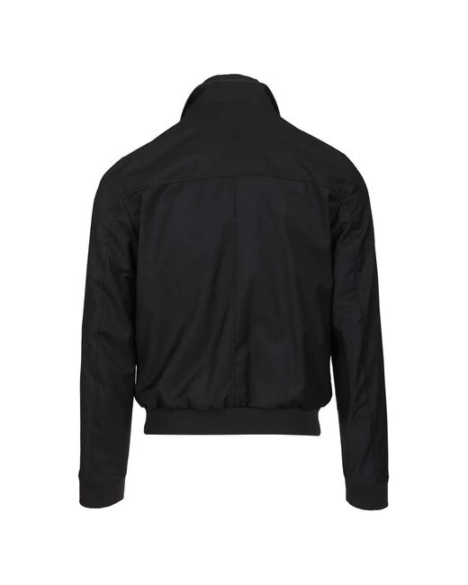 Moorer Black Bernie Buttoned Zip-Fastening Jacket for men
