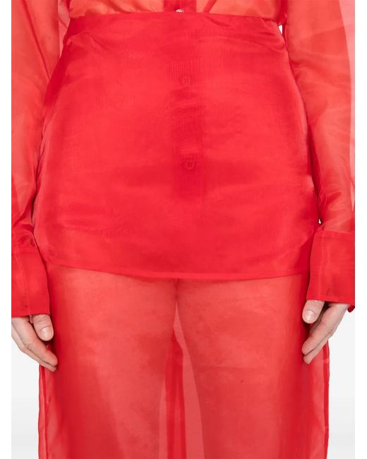 Frankie Shop Red Peri Skirt