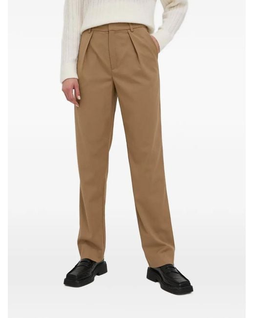 Gestuz Natural Pleated Tailored Trousers