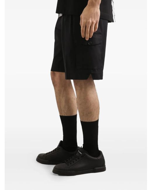 メンズ Dolce & Gabbana プリーツ カーゴショーツ Black