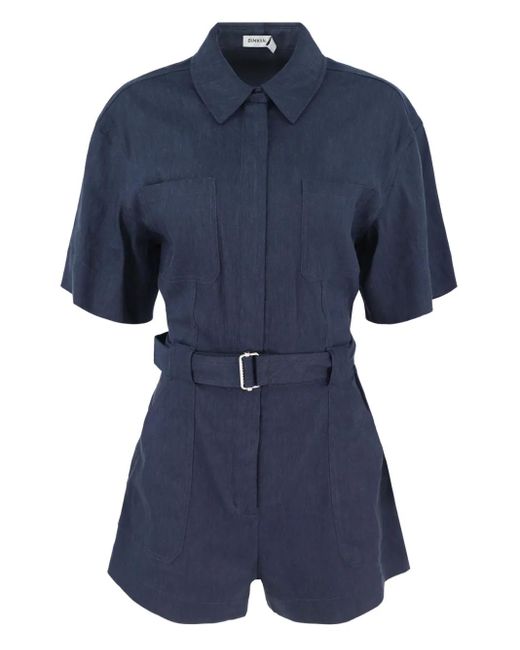Jonathan Simkhai Blue Belted Playsuit