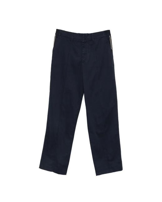 Iceberg Blue Elasticated-Waist Cotton Trousers for men