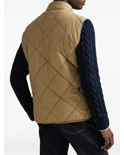 Polo Ralph Lauren Natural Quilted Corduroy-Trim Gilet for men