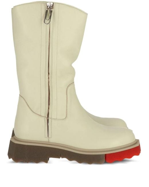 Off-White c/o Virgil Abloh Natural Zip-Up Boots for men