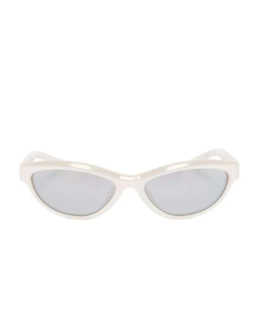 Jacquemus White The Curvo Sunglasses