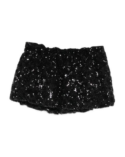 N°21 Black Sequin Mini Skirt