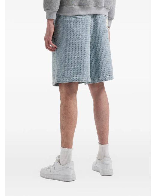 FIVE CM Blue Drawstring Textured Shorts for men