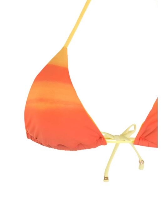 Amir Slama Orange Bikini À Rayures