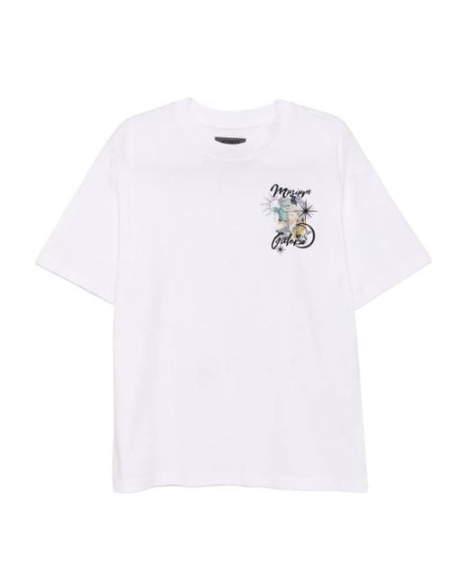Musium Div. White Van Gogh Print T-Shirt for men