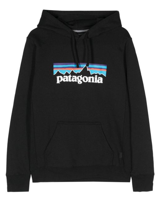 Patagonia P-6 Hoodie Met Logo in het Black voor heren
