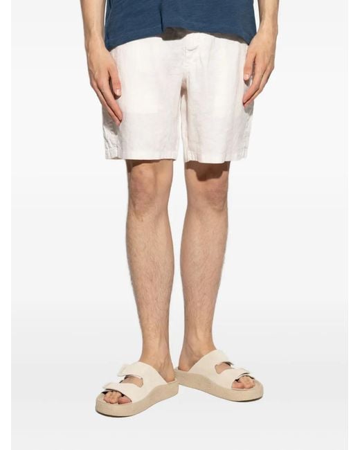 Rag & Bone White Linen Shorts for men