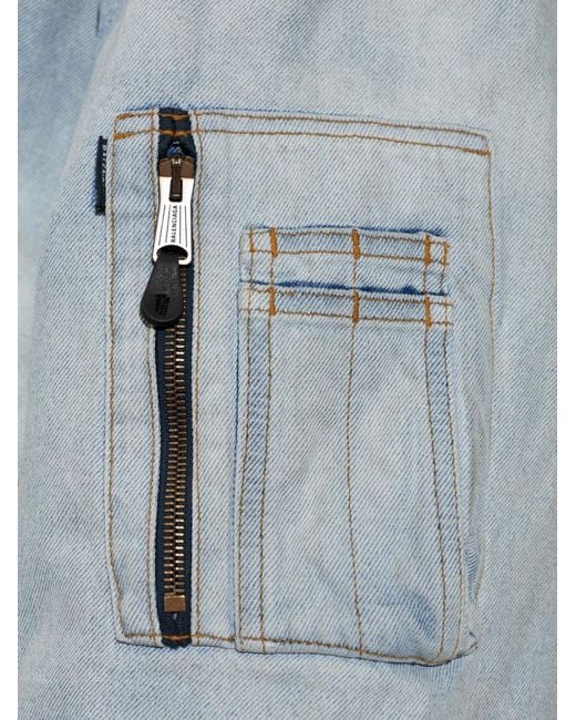 Balenciaga Blue Zip Pocket Jacket
