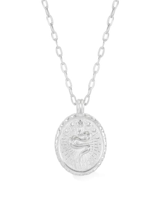 Collier Snake Dower & Hall en coloris White