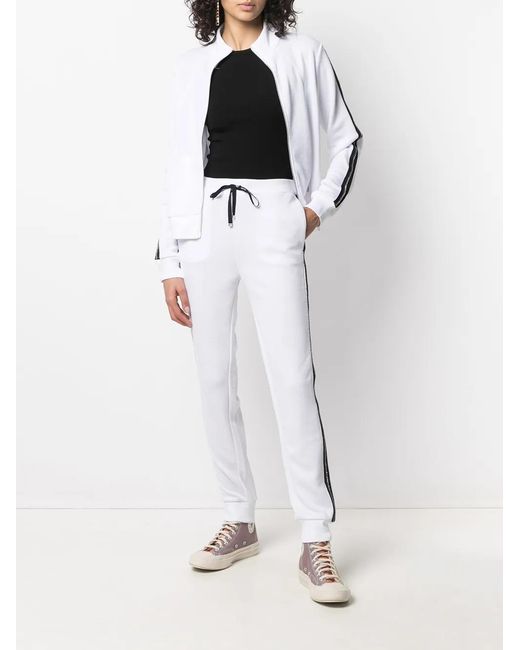 Liu Jo Blue Side-Stripe Track Jacket