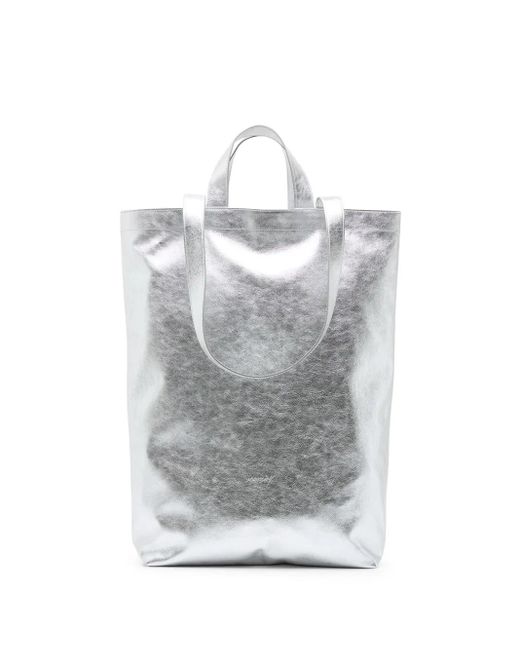 Marsèll Gray Metallic-Finish Tote Bag