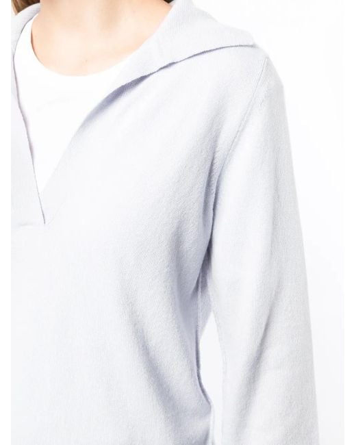 Pringle of Scotland White Polo-Style Jumper
