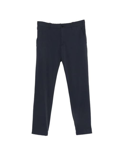 Incotex Blue Elasticated-Waistband Trousers for men