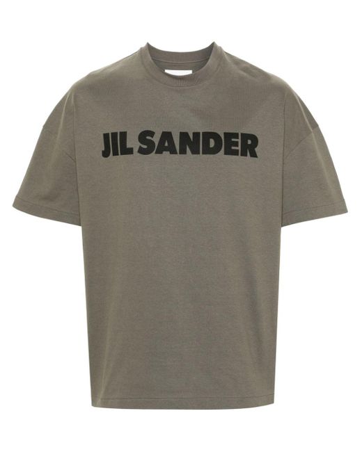 Jil Sander T-Shirt mit Logo-Print in Gray für Herren