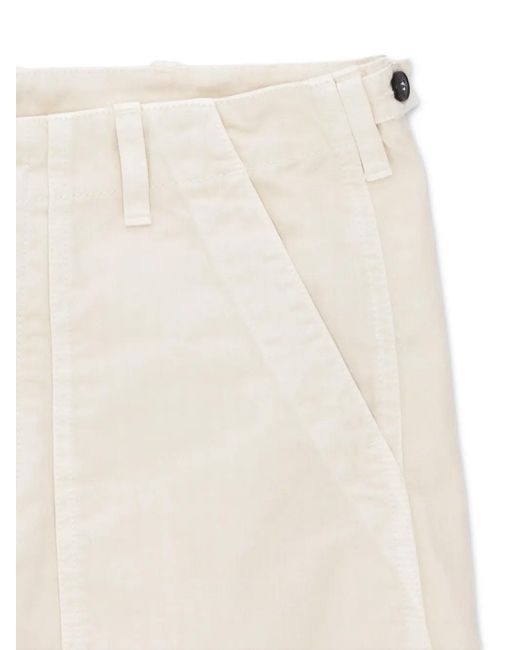 Fortela White Newfatigue Patch-Pocket Trousers for men