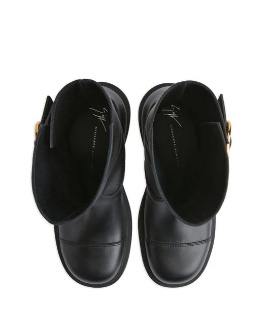 Giuseppe Zanotti Black Lori Buckle-Detail Boots