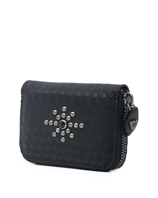 HTC Blue Small Stud-Embellished Wallet for men