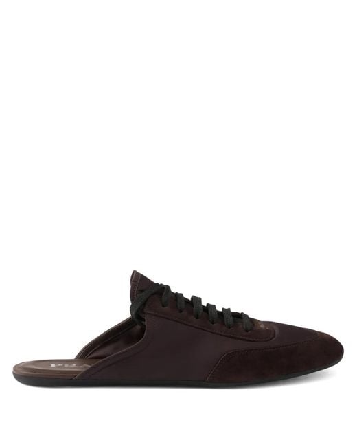 Prada Black Collapse Mules