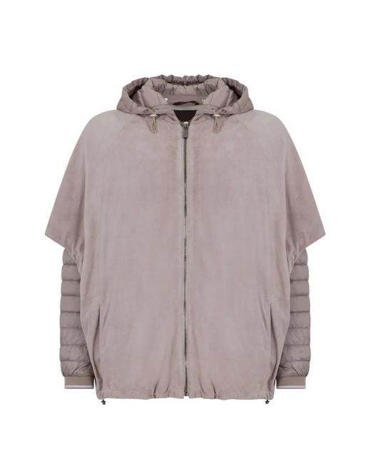 Moorer Gray Veste À Capuche