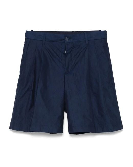 Tommy Hilfiger Blue Crinckled Shorts for men