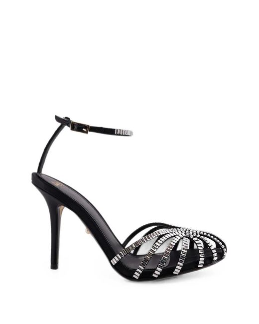 ALEVI Black Penelope Crystal-Embellished Sandals