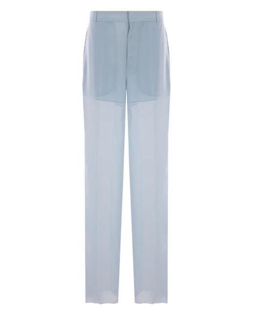 Blumarine Blue Semi-Sheer Trousers