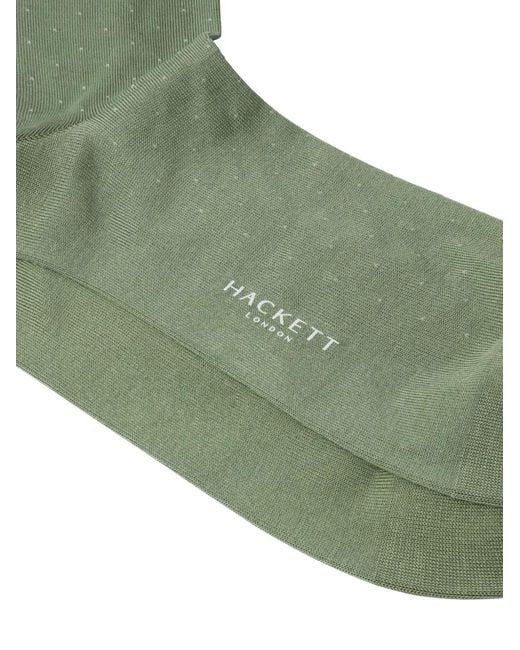 Hackett Green Polka-Dot Jacquard Socks for men