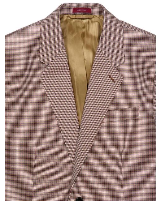 Gucci Natural Gingham-Pattern Blazer for men