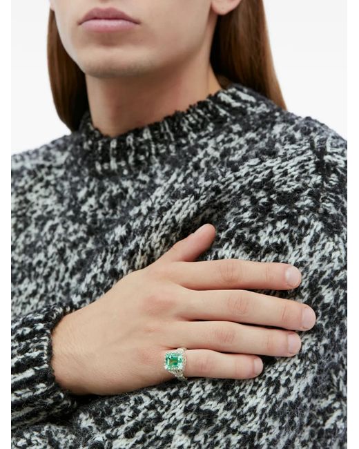 Bleue Burnham Metallic Willow Emerald Ring