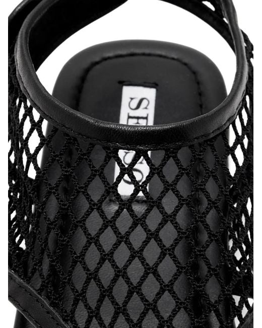 Senso Black Nika Fishnet Strap Sandals