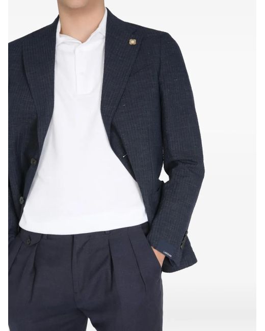 Lardini Blue Single-Breasted Blazer for men