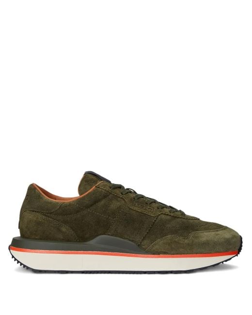 Polo Ralph Lauren Green Train 89 Suede Sneakers for men