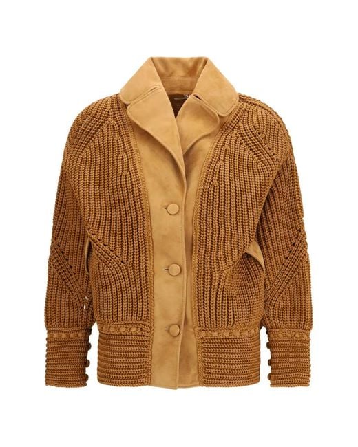 Ermanno Scervino Brown Cotton Cardigan