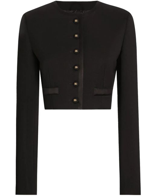 Dolce & Gabbana Black Cropped Jacket