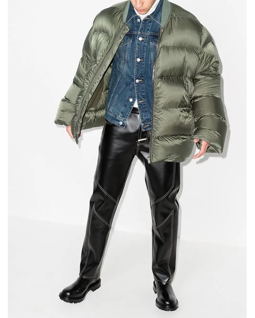McQueen Blue Logo-Embossed Denim Jacket for men