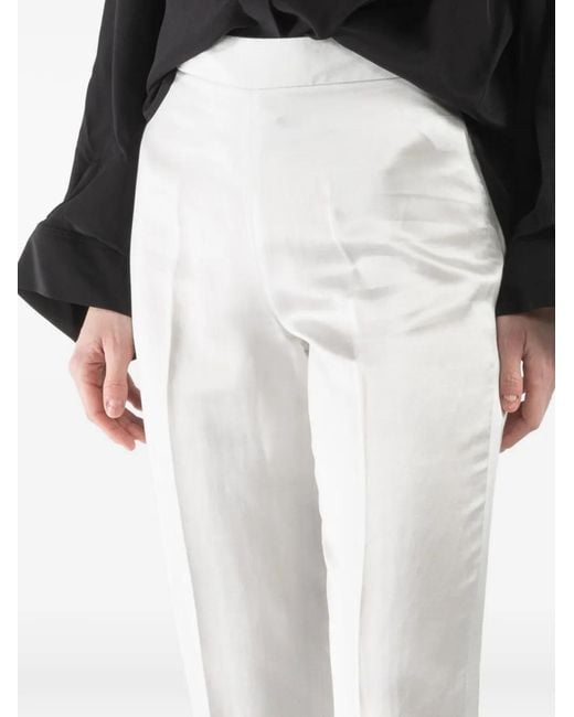 Antonelli White Rosmarino Tapered Leg Regular Trousers