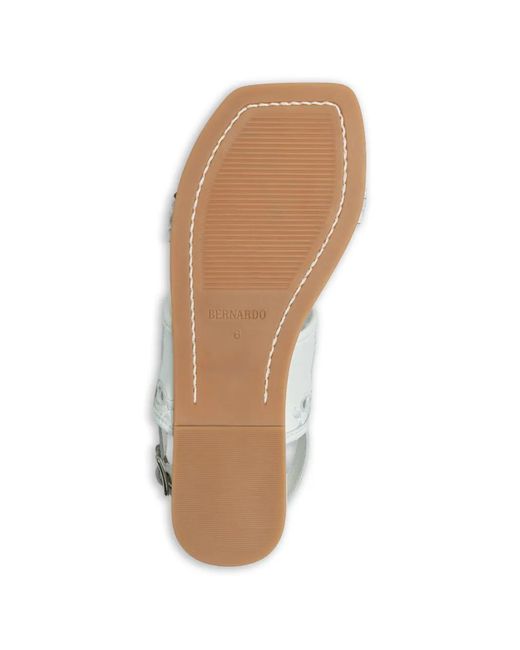 Bernardo White Cutout Strap Sandals