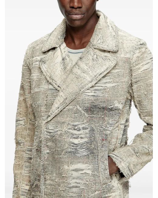 DIESEL Gray D-Isco-Fsg Coat for men